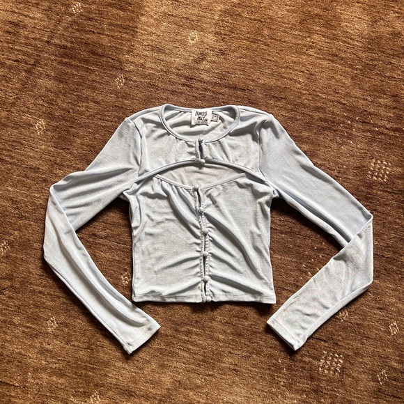 Princess Polly Light Blue Nakita Top - Picture 2 of 2